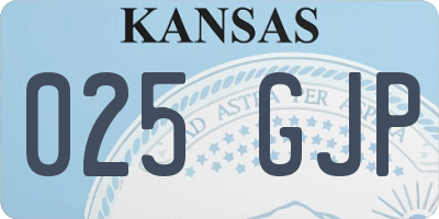 KS license plate 025GJP