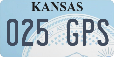 KS license plate 025GPS