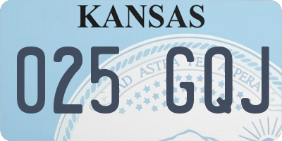 KS license plate 025GQJ
