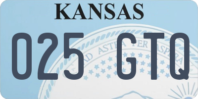 KS license plate 025GTQ