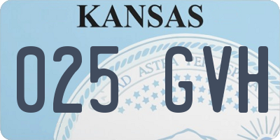 KS license plate 025GVH