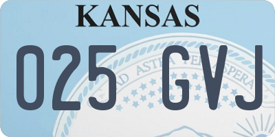 KS license plate 025GVJ
