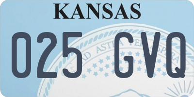 KS license plate 025GVQ