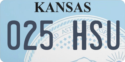 KS license plate 025HSU