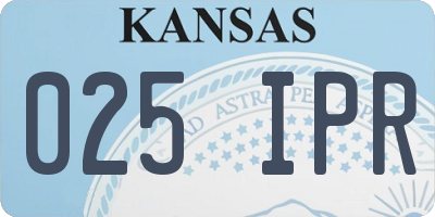 KS license plate 025IPR