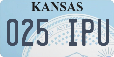 KS license plate 025IPU