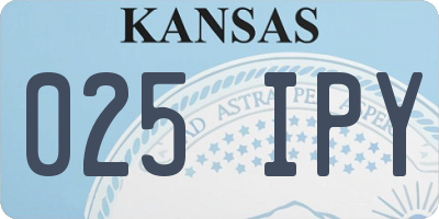 KS license plate 025IPY