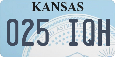 KS license plate 025IQH