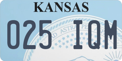 KS license plate 025IQM