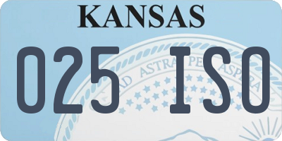 KS license plate 025ISO