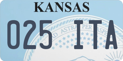 KS license plate 025ITA