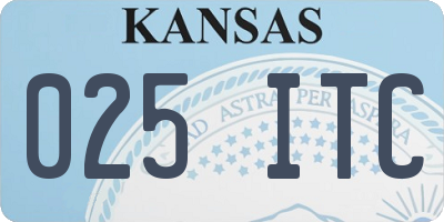 KS license plate 025ITC