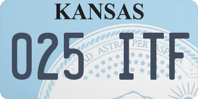 KS license plate 025ITF