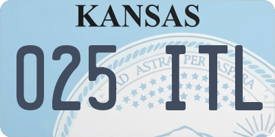 KS license plate 025ITL