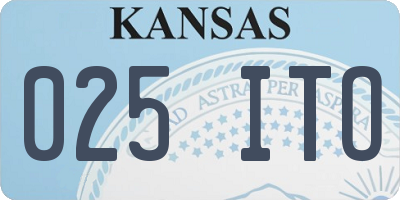 KS license plate 025ITO