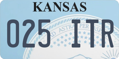 KS license plate 025ITR