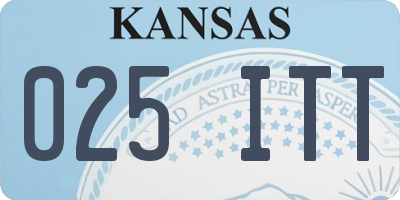 KS license plate 025ITT
