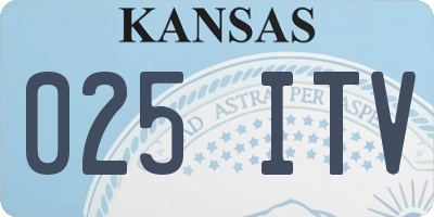 KS license plate 025ITV