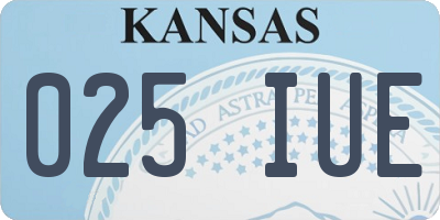 KS license plate 025IUE