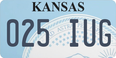KS license plate 025IUG