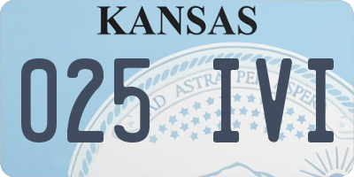 KS license plate 025IVI