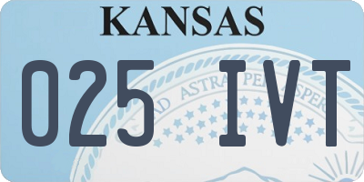KS license plate 025IVT