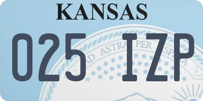 KS license plate 025IZP