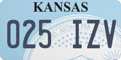 KS license plate 025IZV