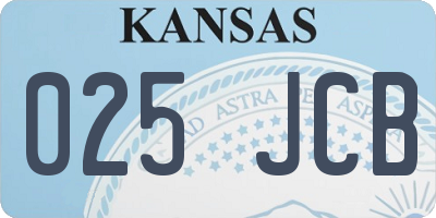 KS license plate 025JCB