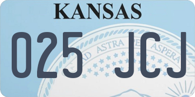 KS license plate 025JCJ