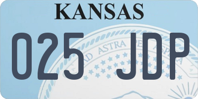 KS license plate 025JDP