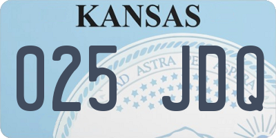 KS license plate 025JDQ