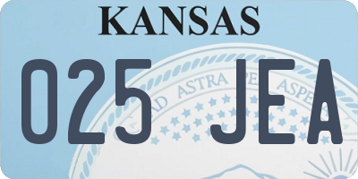 KS license plate 025JEA