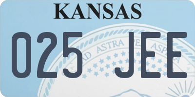 KS license plate 025JEE