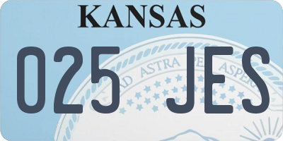 KS license plate 025JES