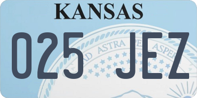 KS license plate 025JEZ