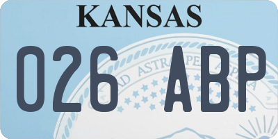 KS license plate 026ABP