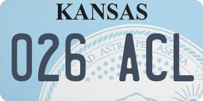 KS license plate 026ACL