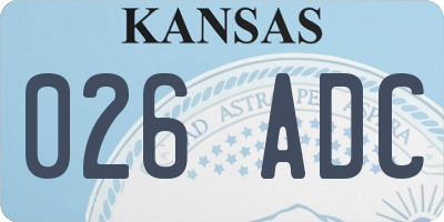 KS license plate 026ADC