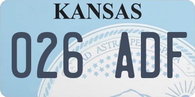 KS license plate 026ADF