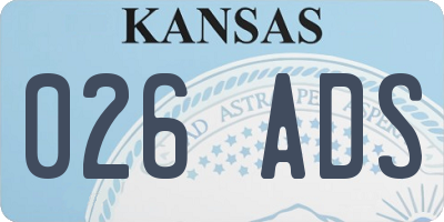 KS license plate 026ADS