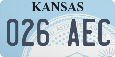 KS license plate 026AEC