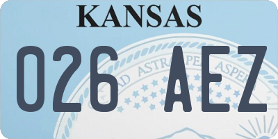 KS license plate 026AEZ