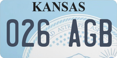 KS license plate 026AGB