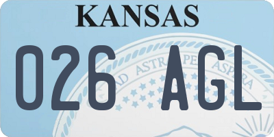 KS license plate 026AGL