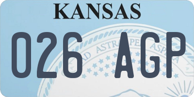 KS license plate 026AGP