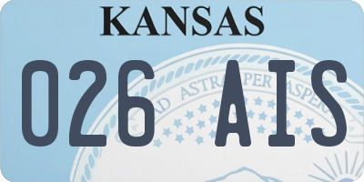 KS license plate 026AIS