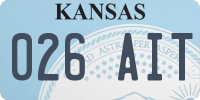KS license plate 026AIT