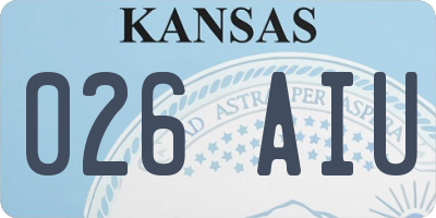 KS license plate 026AIU
