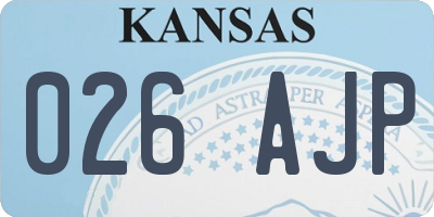 KS license plate 026AJP